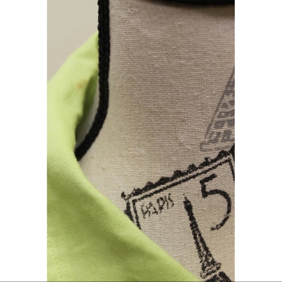 Allison Taylor Apple Green 100% Linen Large Long Sleeve Mother Of Pearl Buttons - Picture 7 of 12